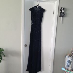 Jovani Midnight Blue Embellished Gown